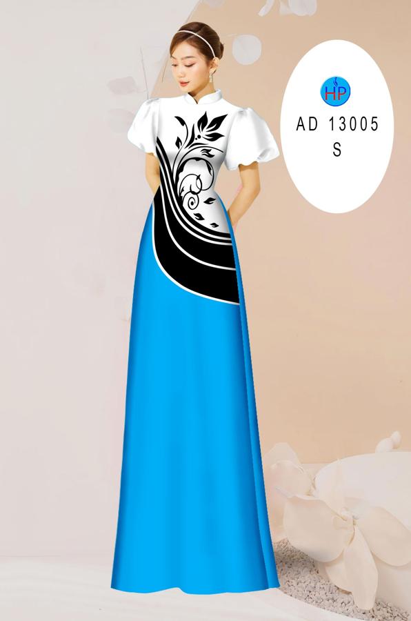 Vải Áo Dài Hoa In 3D AD 13005 10